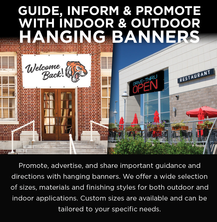 18oz Scrim Double Sided Outdoor Hanging Banners with Custom Graphic