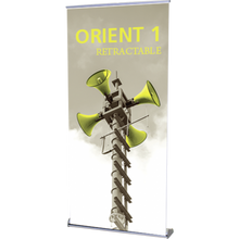 Load image into Gallery viewer, Orient 1000 (39.37&quot; wide) Retractable Banner Stand
